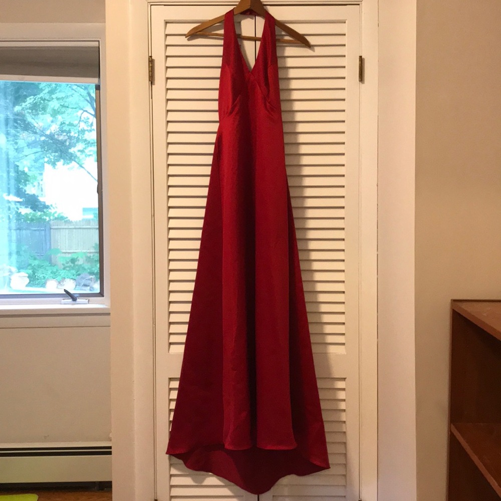 Vintage satiny red dress